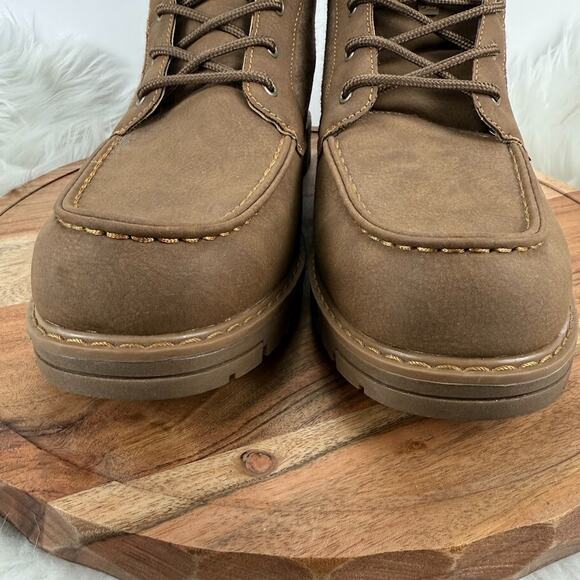 Levi\'s Arizona‎ Moc Neo Men\'s 13 Brown Lace Up Boots Plaid Lined NWB main image 7